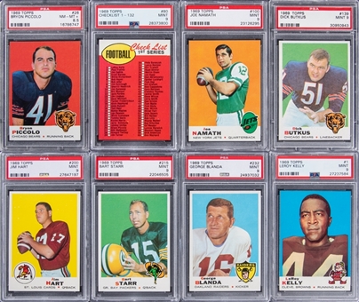 1969 Topps Football PSA NM-MT 8 to PSA MINT 9 Complete Set (263)